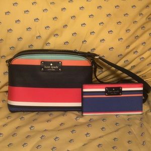 NWOT Kate Spade Striped Crossbody